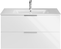 Тумба с раковиной KERAMA MARAZZI Piano 95 подвесная, белая глянцевая