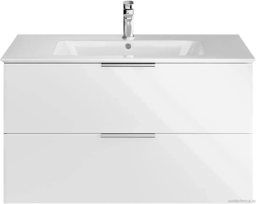 Тумба с раковиной KERAMA MARAZZI Piano 95 подвесная, белая глянцевая