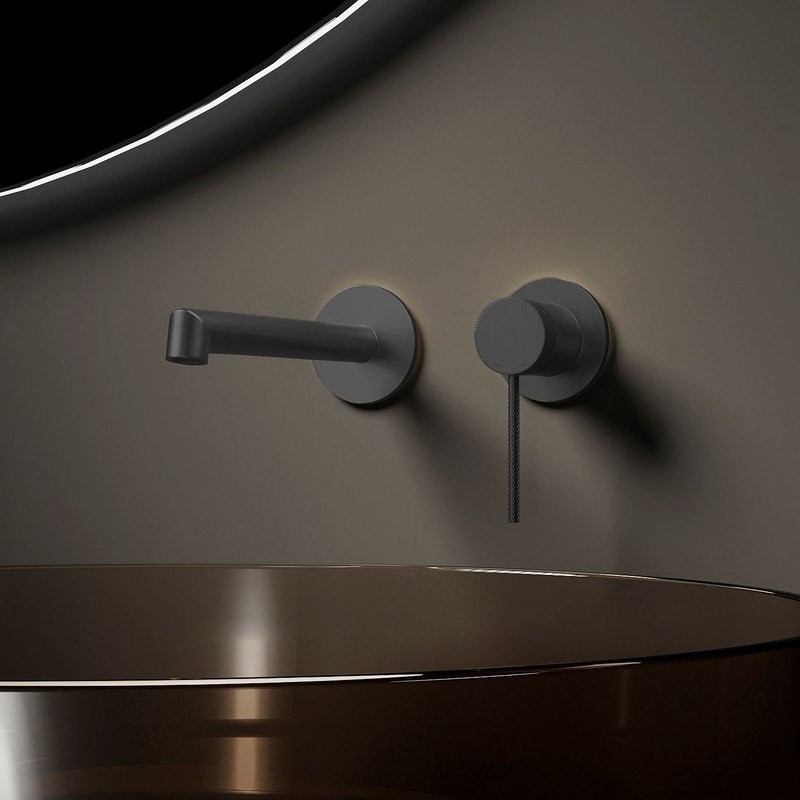 Смеситель для раковины Vincea Rim VBFW-2RM1GM С ВНУТРЕННЕЙ ЧАСТЬЮ, вороненая сталь