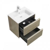 Тумба с раковиной Roca Ona 60 темный вяз, раковина 3279A8000