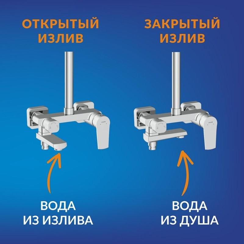 Душевая стойка Cersanit Город (City) 68394 хром