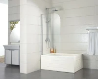 Шторка на ванну Azario Merrit 80х140 цвет профиля серебро AZ-NF6211 800 Шторка на ванну Azario Merrit 80х140 цвет профиля серебро AZ-NF6211 800