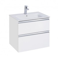 Тумба с раковиной Roca The Gap 60 2 ящика, белый глянец, раковина 3279A8000