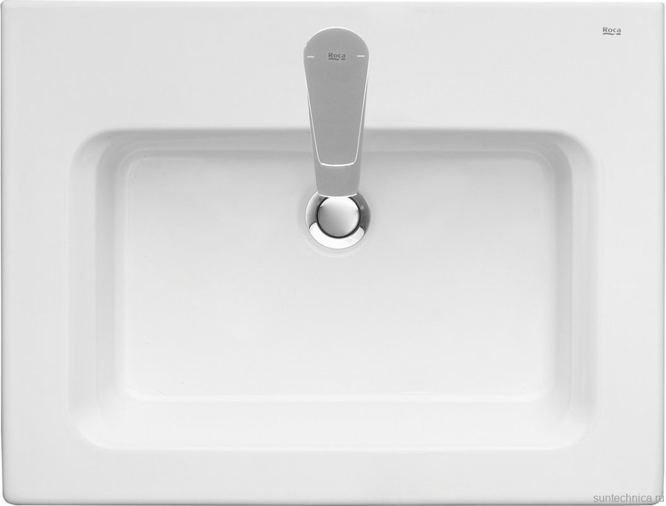 Тумба с раковиной Roca The Gap 60 2 ящика, белый глянец, раковина 3279A8000