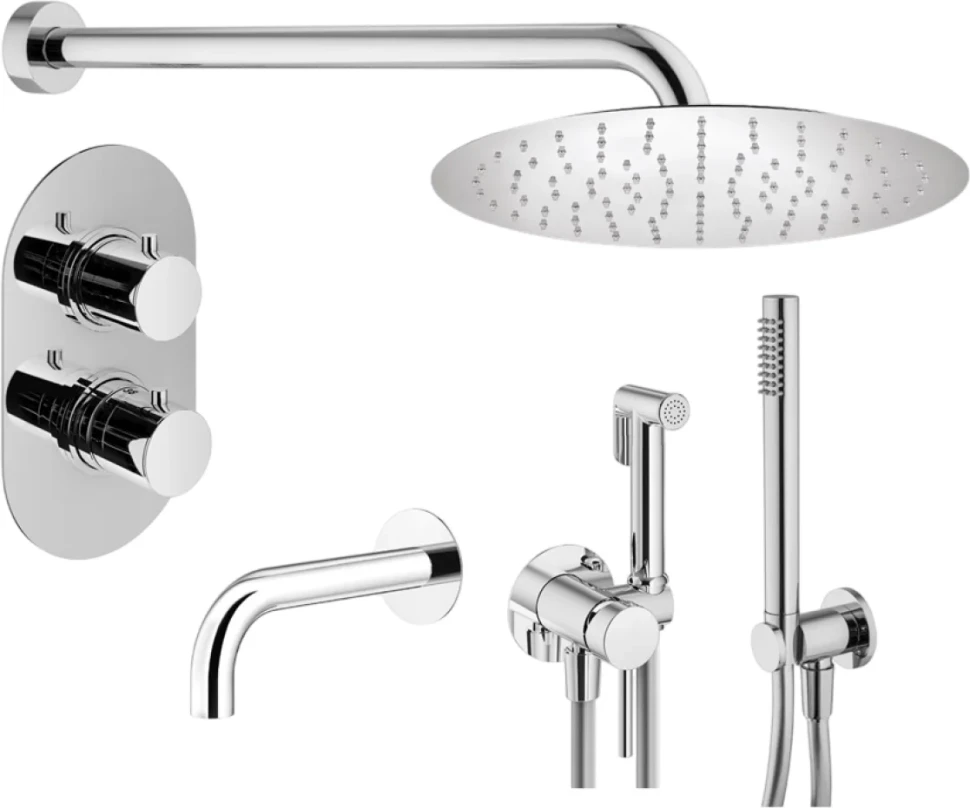 Комплект для ванной Plumberia Selection Ixo KITZXOT19CR260 С ВНУТРЕННЕЙ ЧАСТЬЮ, хром