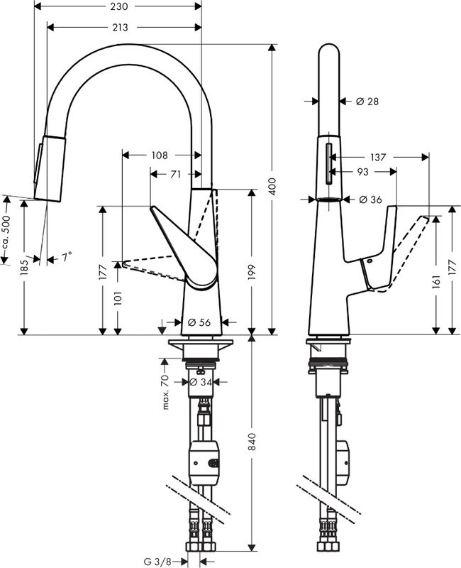 Смеситель для кухни Hansgrohe Talis S 72813000