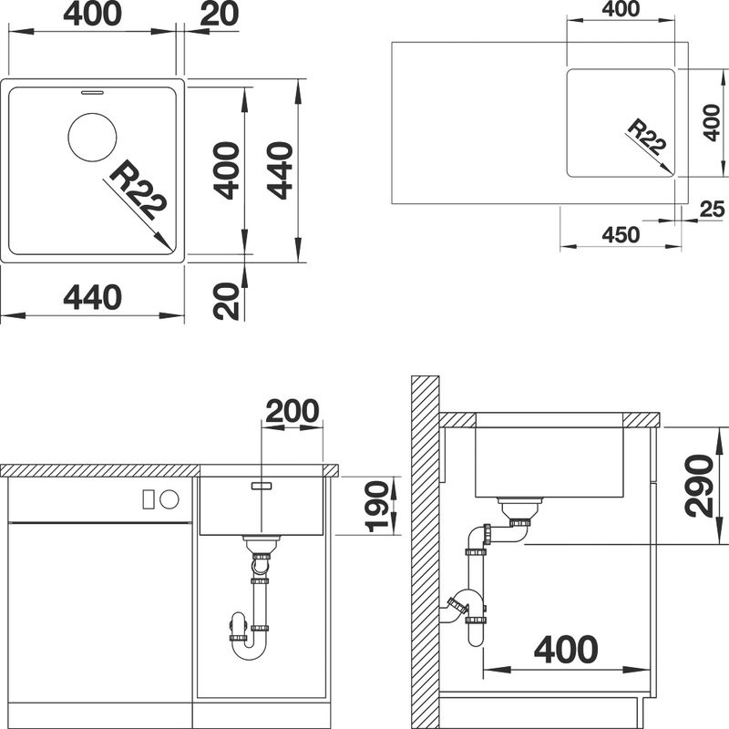 Мойка кухонная Blanco Andano 400-U