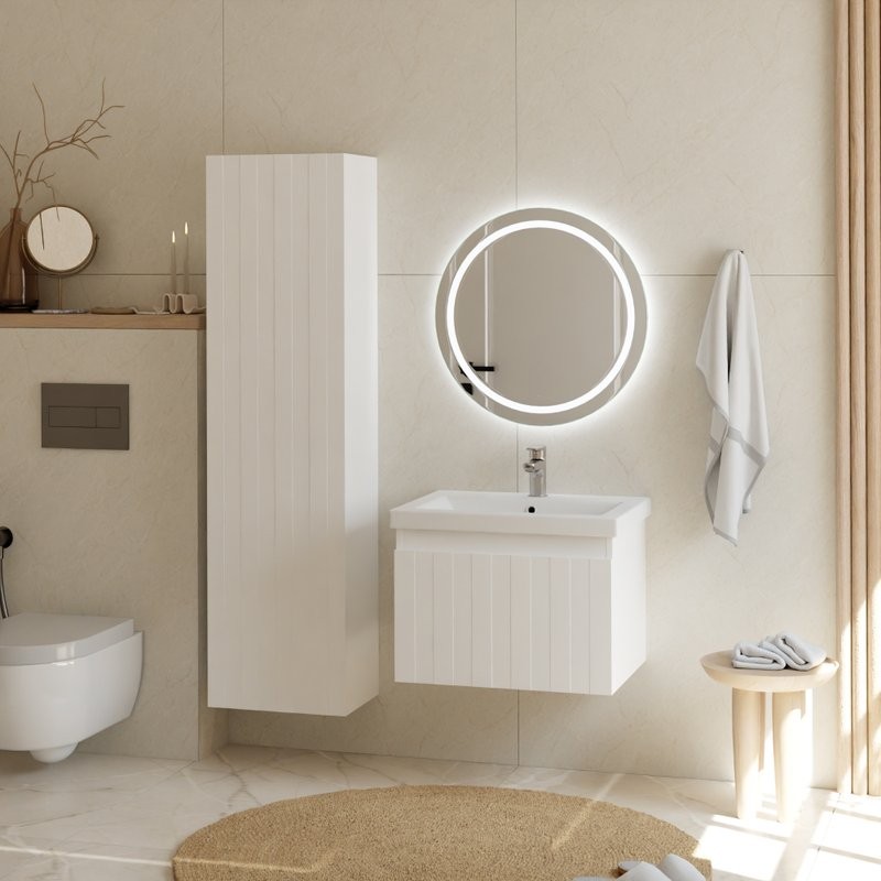 Тумба с раковиной Vigo Finlay 60 подвесная, 1 ящик, матовая белая