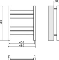 Полотенцесушитель электрический Ника Step 1 60/40, матовый белый RAL9016