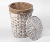 Корзина для белья Wasserkraft Aller WB-106-M белая, средняя