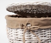 Корзина для белья Wasserkraft Aller WB-106-M белая, средняя