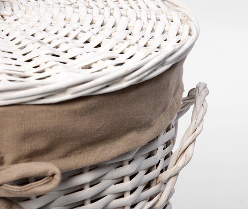 Корзина для белья Wasserkraft Aller WB-106-M белая, средняя