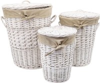 Корзина для белья Wasserkraft Aller WB-106-M белая, средняя