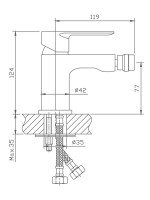 Смеситель для биде Haiba HB50505-8 белый, хром Смеситель для биде Haiba HB50505-8 белый, хром