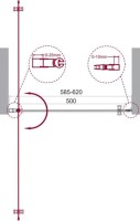 Душевая дверь в нишу BelBagno Etna B-1-60-C-Cr-90