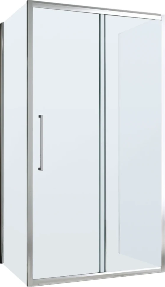 Душевой уголок Abber Schwarzer Diamant AG30140MH-S50M-S50M 140x50, профиль хром, стекло матовое