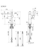 Смеситель для раковины Sancos Linn SC9019BN брашированный никель Смеситель для раковины Sancos Linn SC9019BN брашированный никель