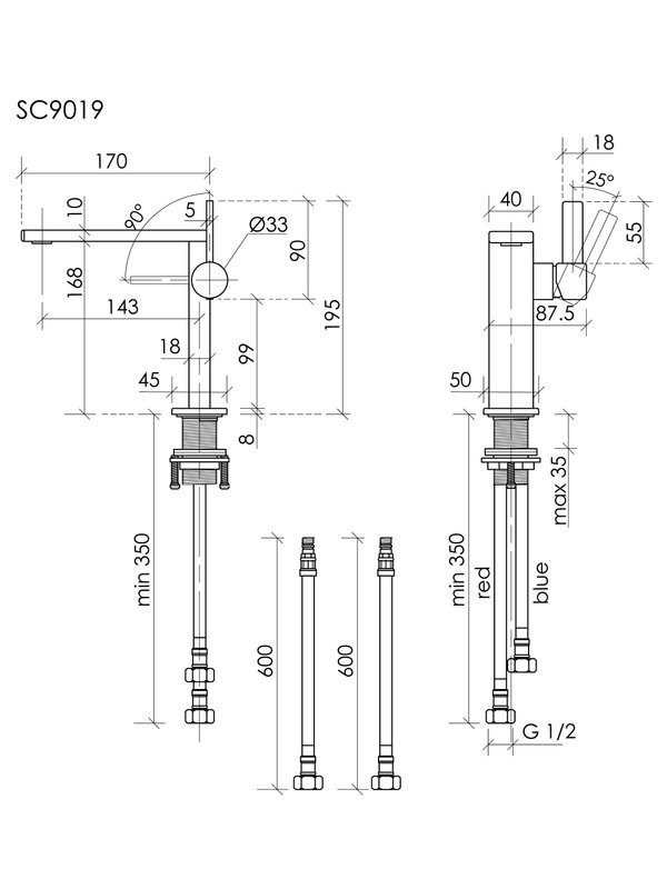 Смеситель для раковины Sancos Linn SC9019BN брашированный никель