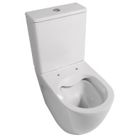 Унитаз-компакт напольный Abber Bequem AC1110 безободковый, с микролифтом, белый