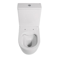 Унитаз-компакт напольный Abber Bequem AC1110 безободковый, с микролифтом, белый