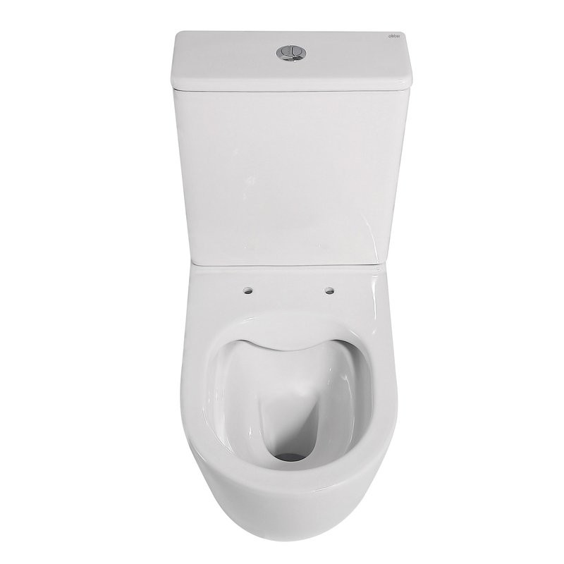 Унитаз-компакт напольный Abber Bequem AC1110 безободковый, с микролифтом, белый