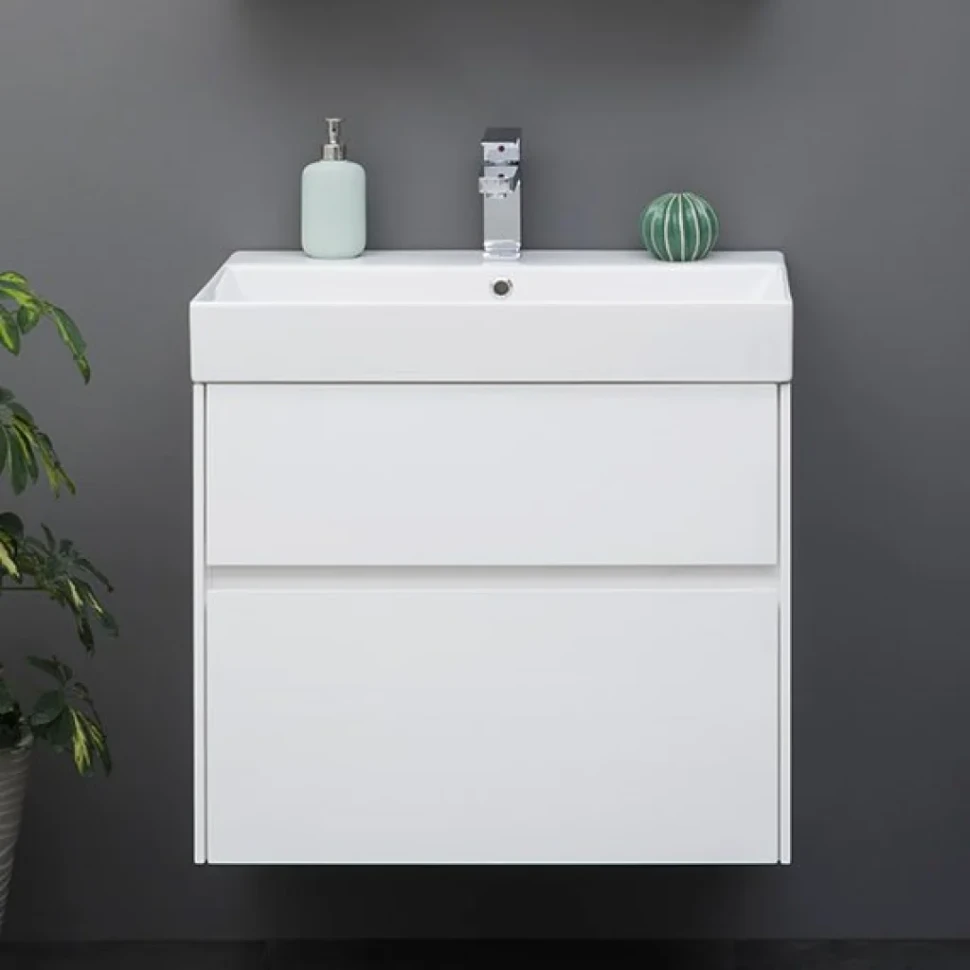 Тумба с раковиной Aquanet Polya 60