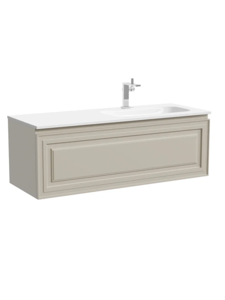 Тумба с раковиной Sancos Very 120 R подвесная, 1 ящик, beige soft
