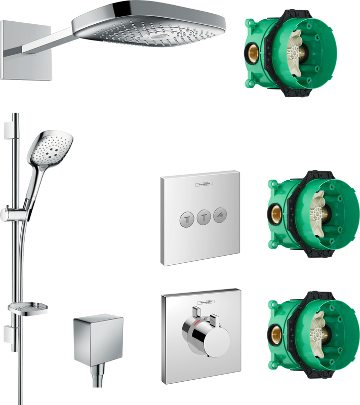 Душевой комплект Hansgrohe Raindance Select E 300 (3 jet) 26468000 + 27856000 + 26455000 + 15760000 + 15764000