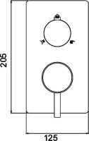 Встраиваемый смеситель для душа и ванны RGW Shower Panels SP-43-03 С ВНУТРЕННЕЙ ЧАСТЬЮ