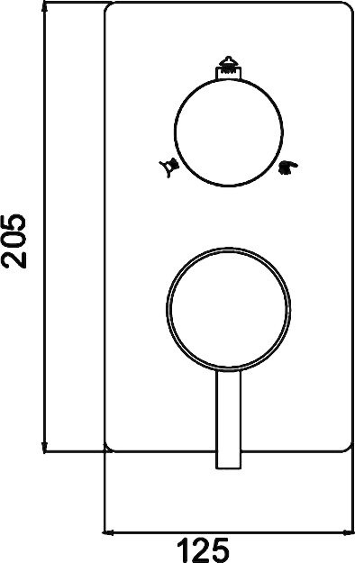 Встраиваемый смеситель для душа и ванны RGW Shower Panels SP-43-03 С ВНУТРЕННЕЙ ЧАСТЬЮ