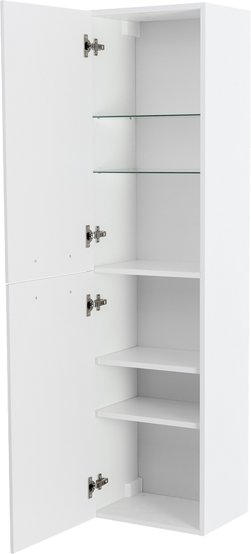 Шкаф пенал для ванной Cezares Eco 40 универсальный ручки сатин, bianco lucido