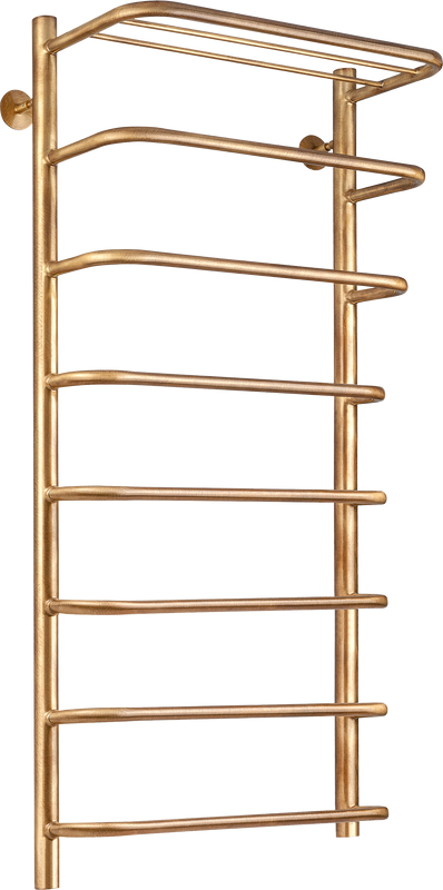 Полотенцесушитель водяной Secado Мерида 2 105x55 см, бронза, лесенка, латунь, с полкой