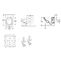 Унитаз подвесной Villeroy & Boch Architectura 4616СВ01 с сиденьем 8М70S101 Унитаз подвесной Villeroy & Boch Architectura 4616СВ01 с сиденьем 8М70S101