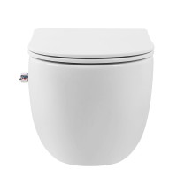 Унитаз подвесной Abber Bequem AC1104TNS бзободковый, с микролифтом, белый