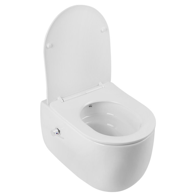 Унитаз подвесной Abber Bequem AC1104TNS бзободковый, с микролифтом, белый