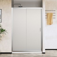 Душевая дверь в нишу Vincea City VDS-5CT150CLB 150 см, профиль черный матовый, стекло прозрачное