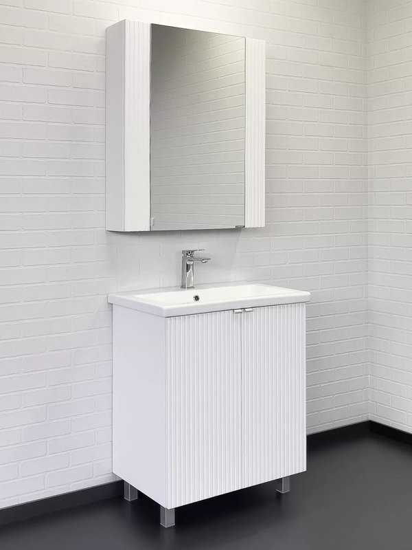 Мебель для ванной комнаты Comforty Лима 70 напольная, матовая белая