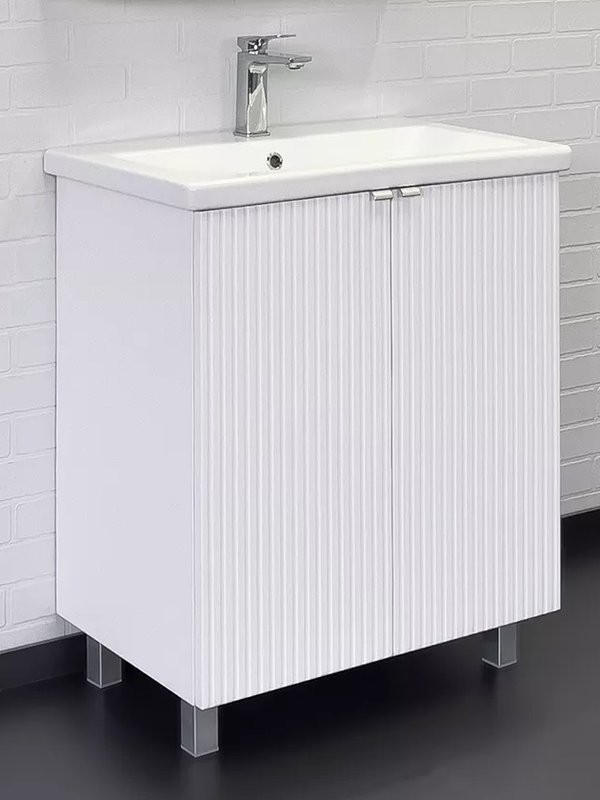 Мебель для ванной комнаты Comforty Лима 70 напольная, матовая белая