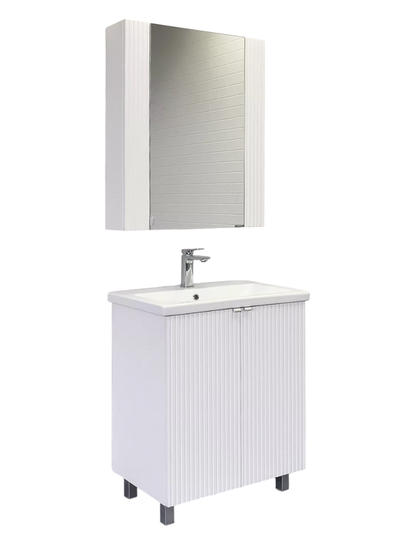 Мебель для ванной комнаты Comforty Лима 70 напольная, матовая белая