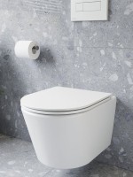 Унитаз подвесной Ravak Flow RimOFF безободковый, сиденье с микролифтом, белый