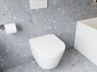 Унитаз подвесной Ravak Flow RimOFF безободковый, сиденье с микролифтом, белый