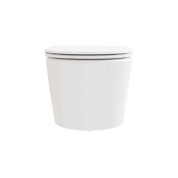 Унитаз подвесной Ravak Flow RimOFF безободковый, сиденье с микролифтом, белый