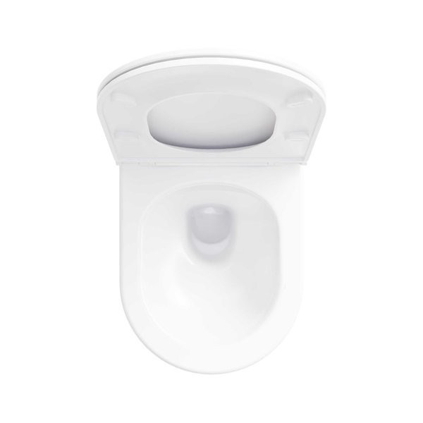 Унитаз подвесной Ravak Flow RimOFF безободковый, сиденье с микролифтом, белый