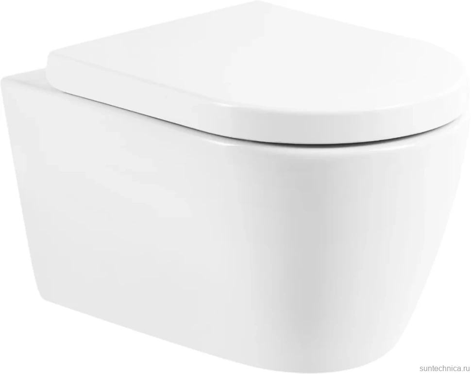 Унитаз подвесной BelBagno Marino BB105CHR безободковый, крышка BB105SC с микролифтом