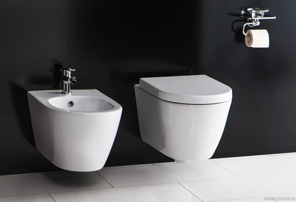 Унитаз подвесной BelBagno Marino BB105CHR безободковый, крышка BB105SC с микролифтом