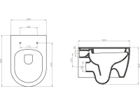 Унитаз подвесной BelBagno Marino BB105CHR безободковый, крышка BB105SC с микролифтом