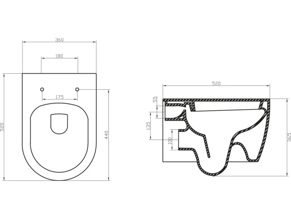Унитаз подвесной BelBagno Marino BB105CHR безободковый, крышка BB105SC с микролифтом