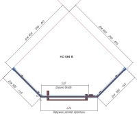 Душевой уголок RGW Hotel HO-084-B 90x90x195 см, профиль черный, стекло прозрачное