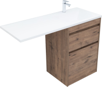 Тумба с раковиной Aquanet Токио 58 R напольная, дуб веллингтон, под стиральную машину