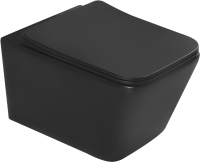 Унитаз подвесной SantiLine SL-5004MB безободковый, с микролифтом